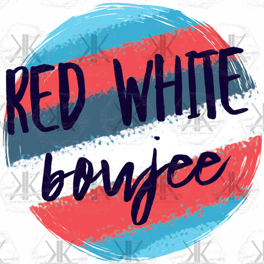 Red White Boujee PNG **Digital Download Only**