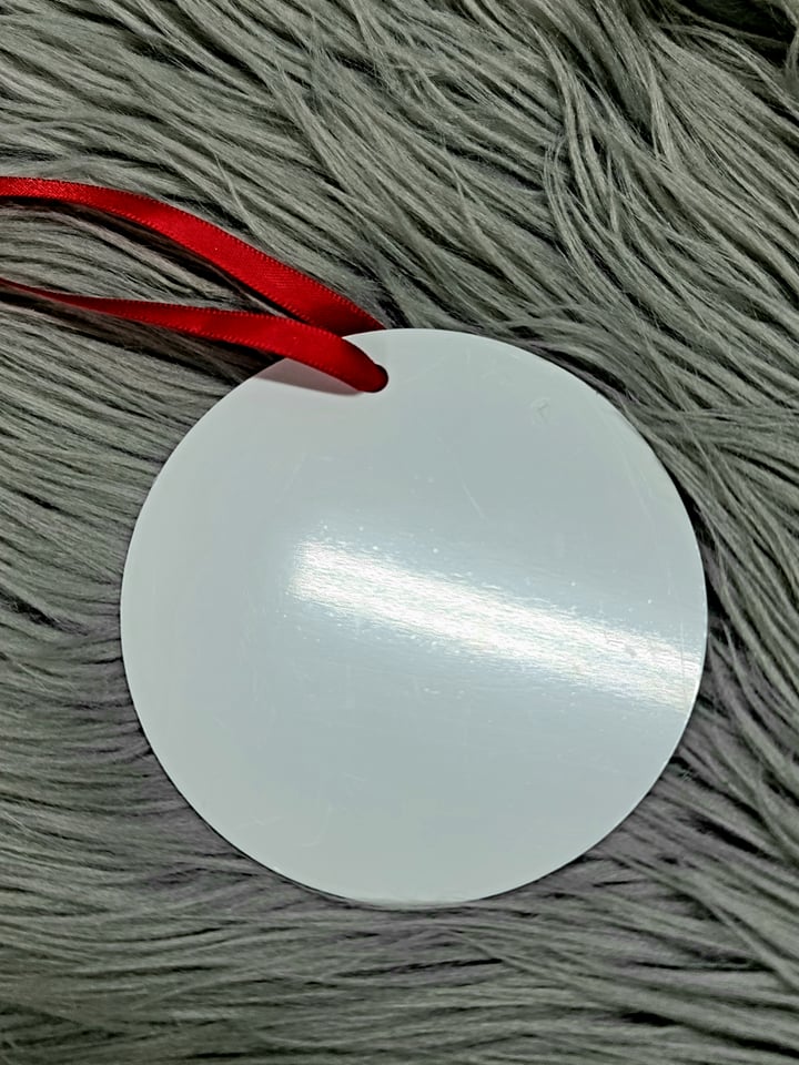 Aluminum Ornaments w/Ribbon Sublimation Blank