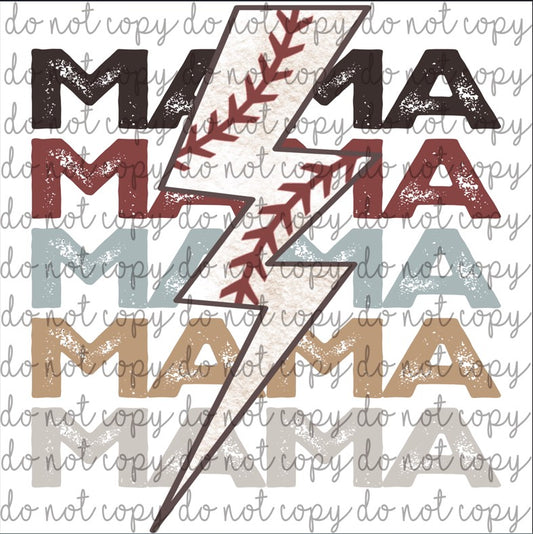 BASEBALL MAMA BOLT PNG *Digital Download Only**