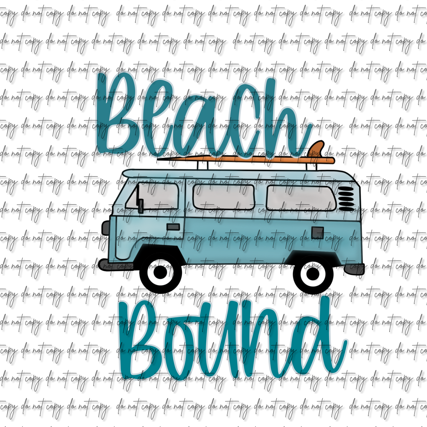 BEACH BOUND UV DTF DECAL