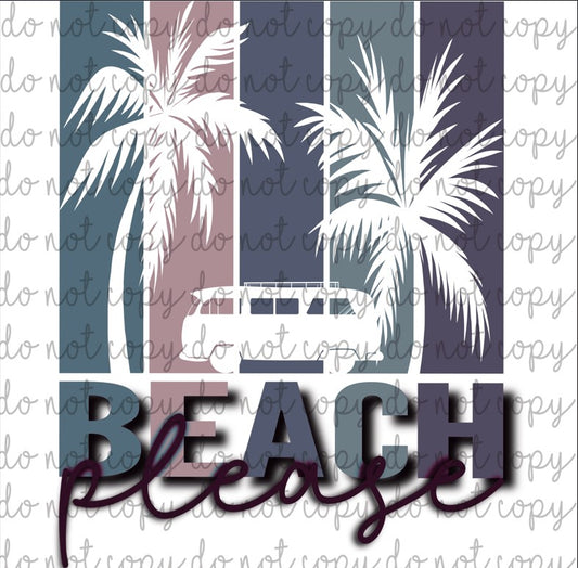 BEACH PLEASE X 2 PNG *Digital Download Only**