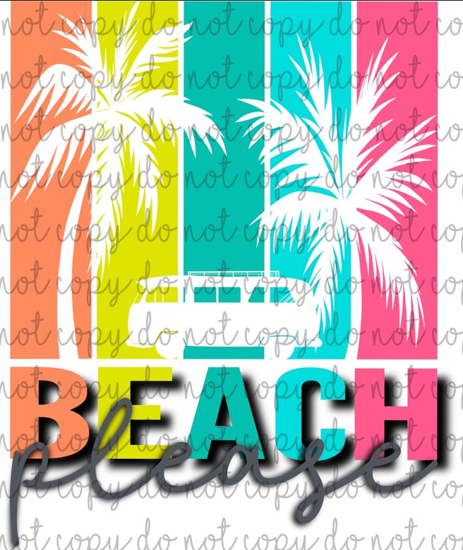 BEACH PLEASE X 2 PNG *Digital Download Only**