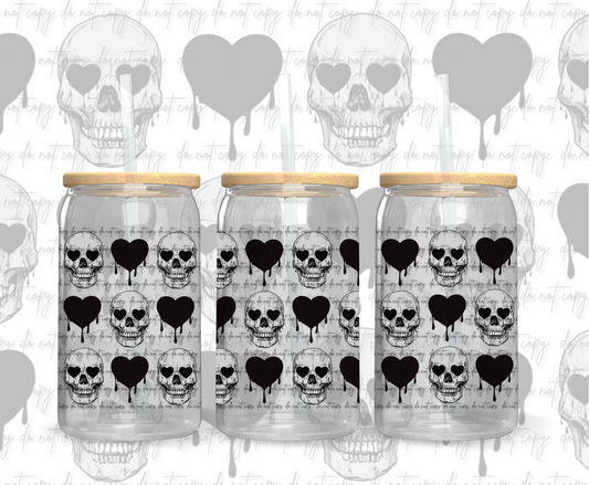 DRIPPING HEART SKELLIE UV DTF WRAP/DECAL