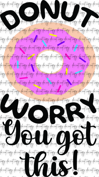 DONUT WORRY UVDTF DECAL