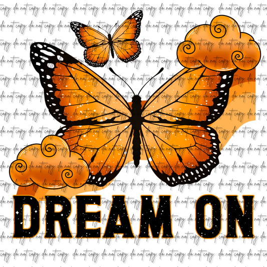 DREAM ON BUTTERFLY DTF (W/POCKET OPTION)