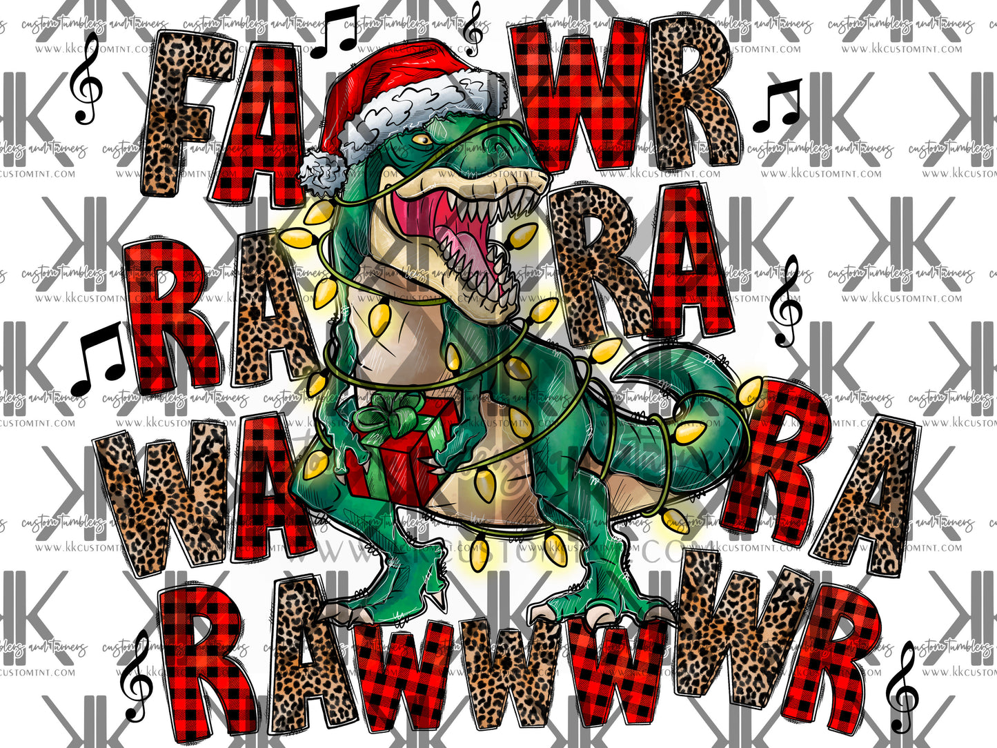 CHRISTMAS DINO DTF