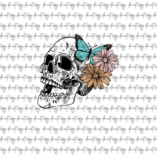 FLOWERS GROW SKELLIE UVDTF DECAL