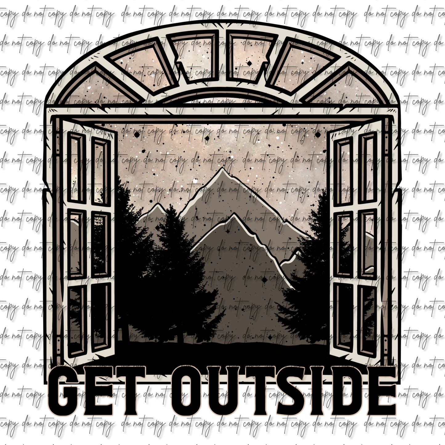 GET OUTSIDE 2 UVDTF DECAL