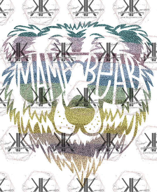 Glitter Mama Bear PNG **Digital Download Only**