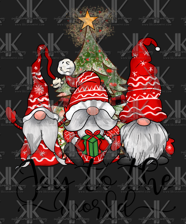 JOY TO THE WORLD GNOMES DTF