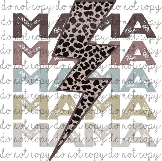 LEOPARD MAMA BOLT PNG *Digital Download Only**