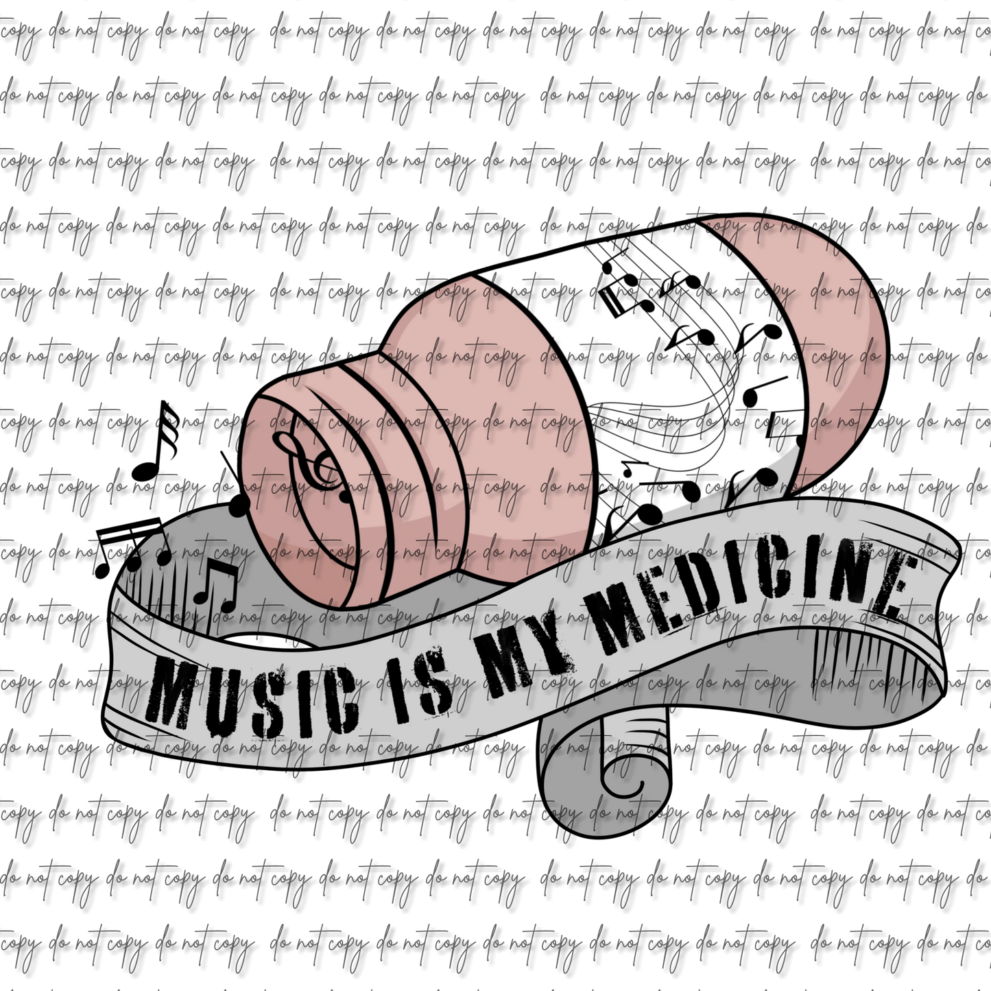 MUSIC IS MY MEDICINE DTF (2 OPTIONS)