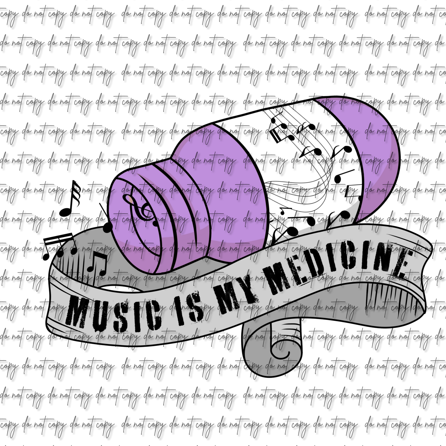 MUSIC IS MY MEDICINE DTF (2 OPTIONS)