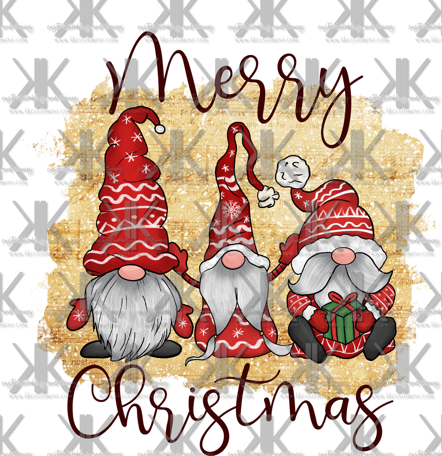 MERRY CHRISTMAS GNOMES DTF