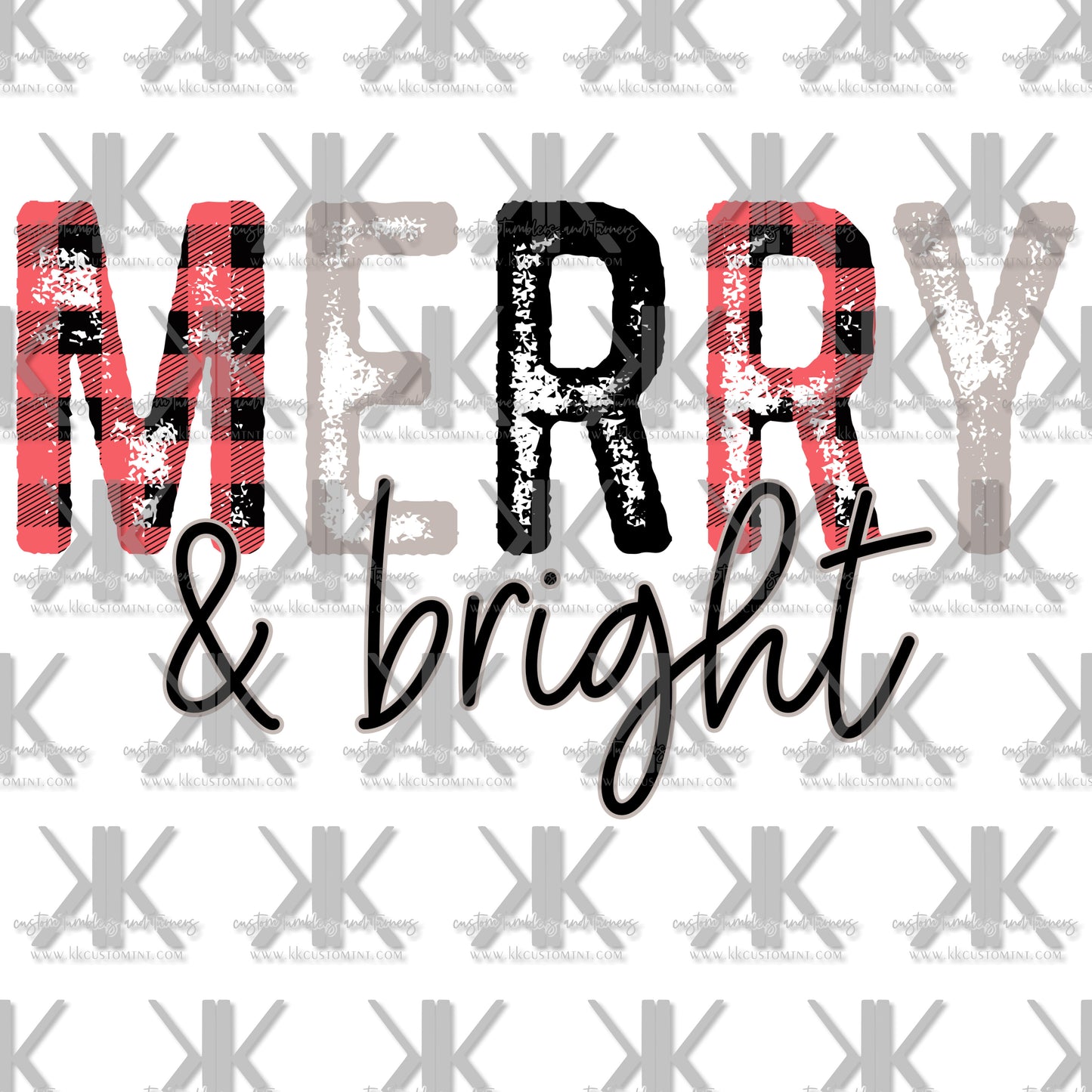 MERRY & BRITGHT PLAID DTF