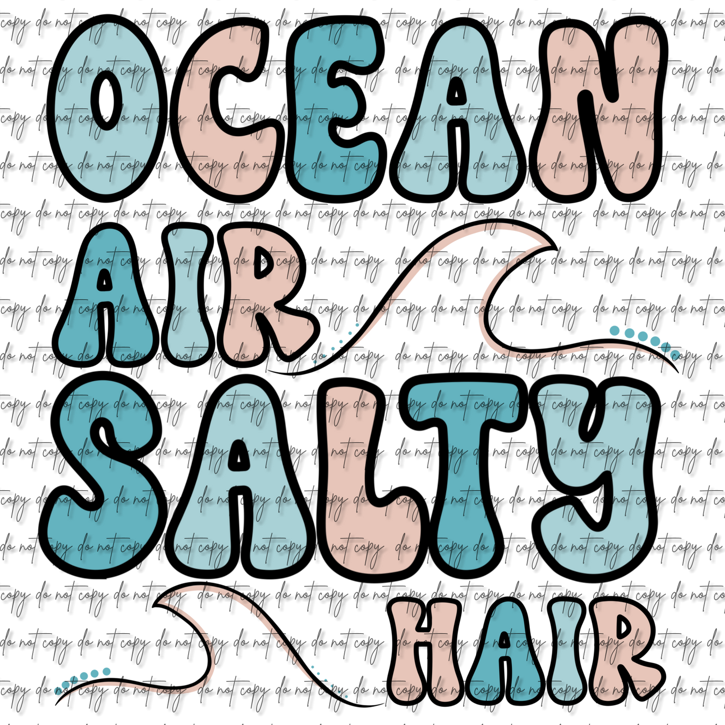 OCEAN AIR, SALTY HAIR DTF