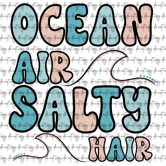 OCEAN AIR, SALTY HAIR DTF