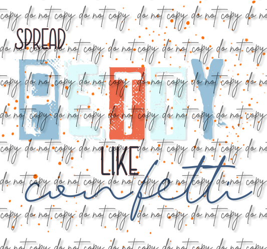 PETTY CONFETTI ORANGE BLUE *Digital Download Only**