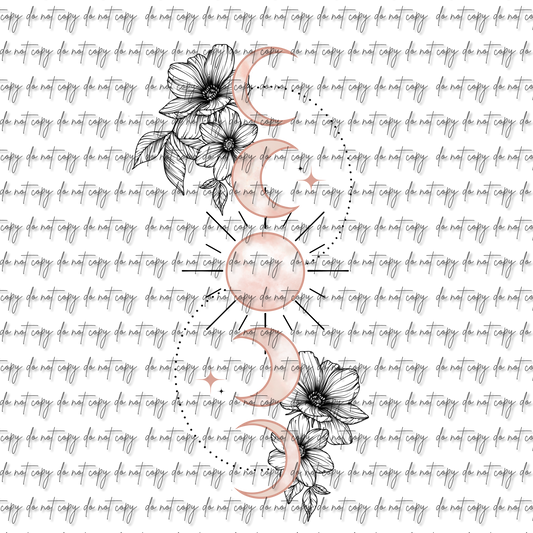 MOON PHASES UV DTF DECAL