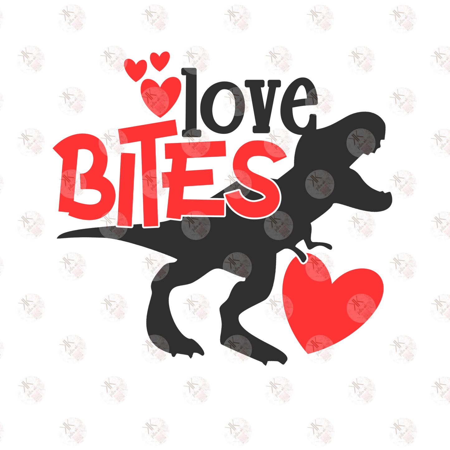 Love Bites Dino Full and Half Sheets PRINT ONLY