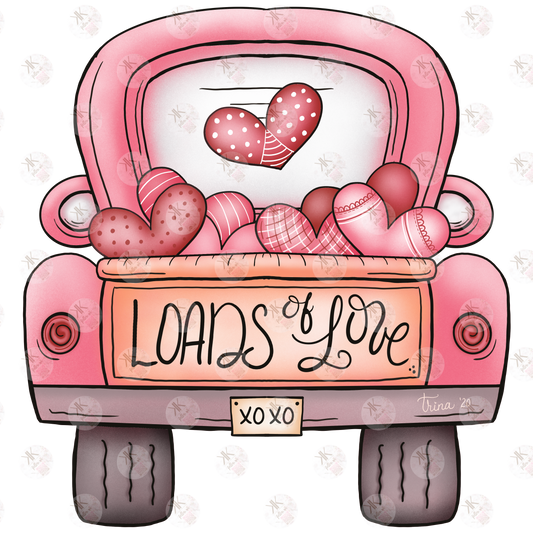 Loads of Love Vintage Truck DTF