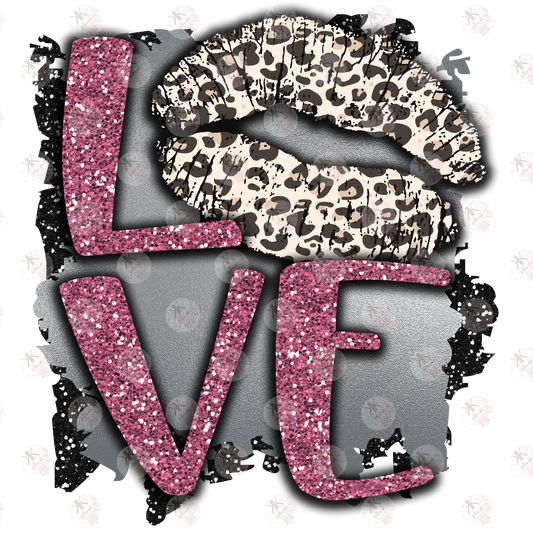 Leopard Lips Glitter Love PRINT ONLY