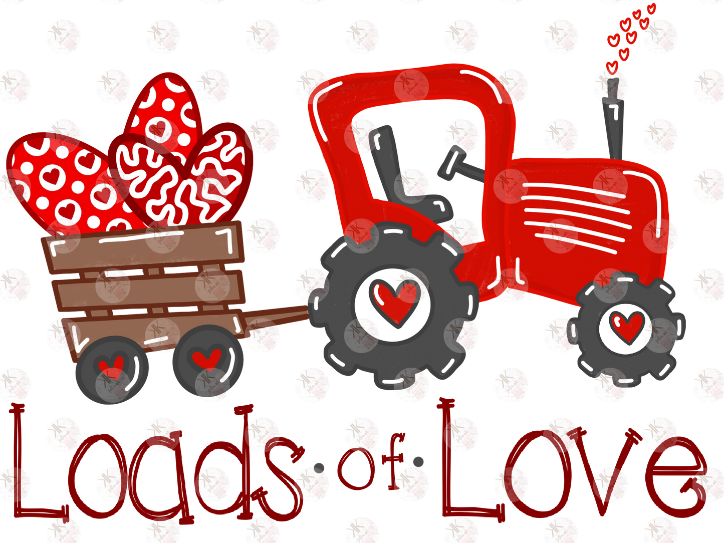 Loads of Love Tractor Full and Half Sheets PRINT ONLY