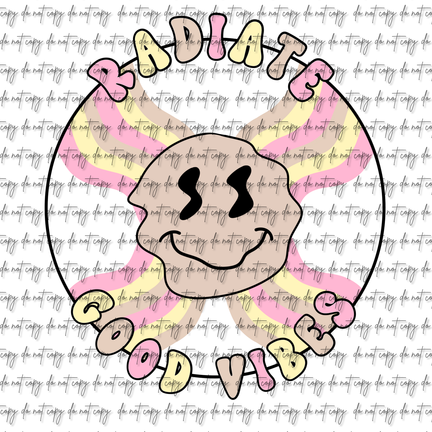 RADIATE GOOD VIBES SMILEY DTF