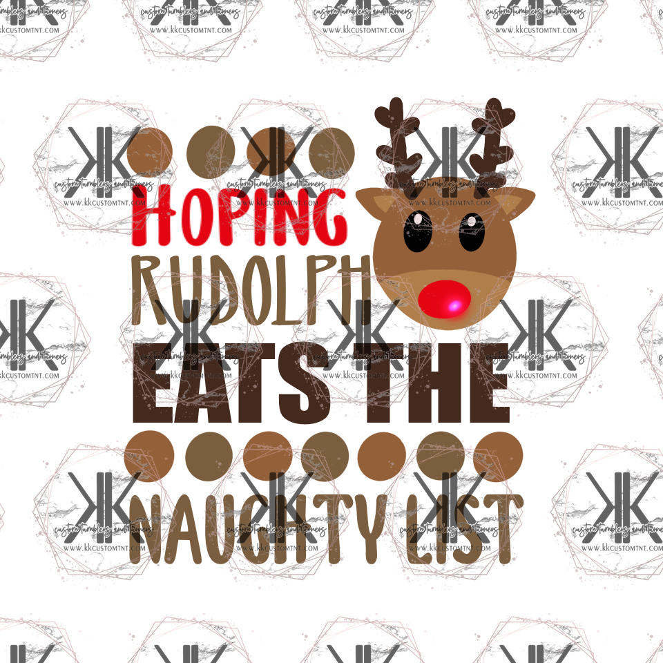 Rudolph Naughty List PNG **Digital Download Only**