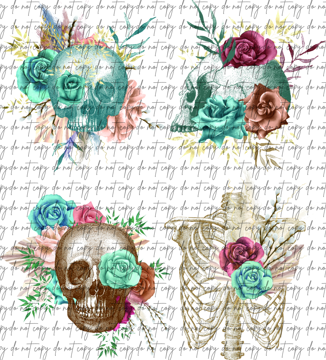 FLORAL SKULLS BUNDLE