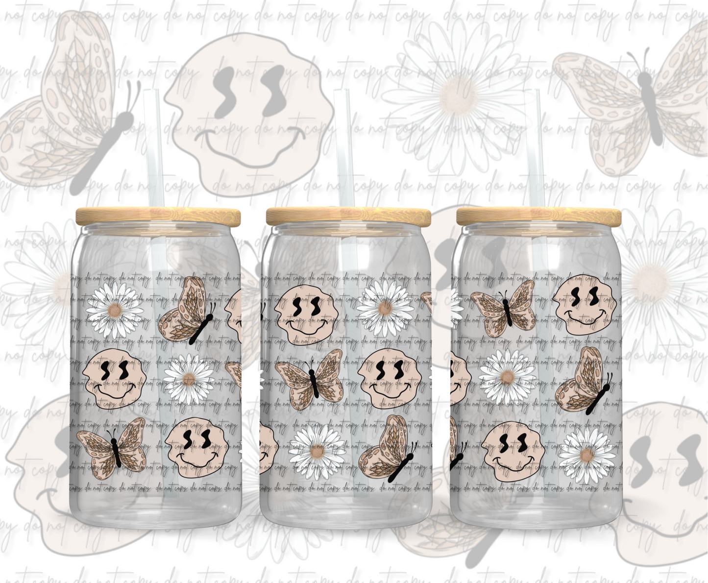 SMILEY DAISY UV DTF WRAP/DECAL