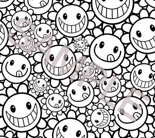 SMILEY FLOWERS 2 SVG **Digital Download Only**