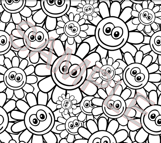 SMILEY FLOWERS SVG **Digital Download Only**