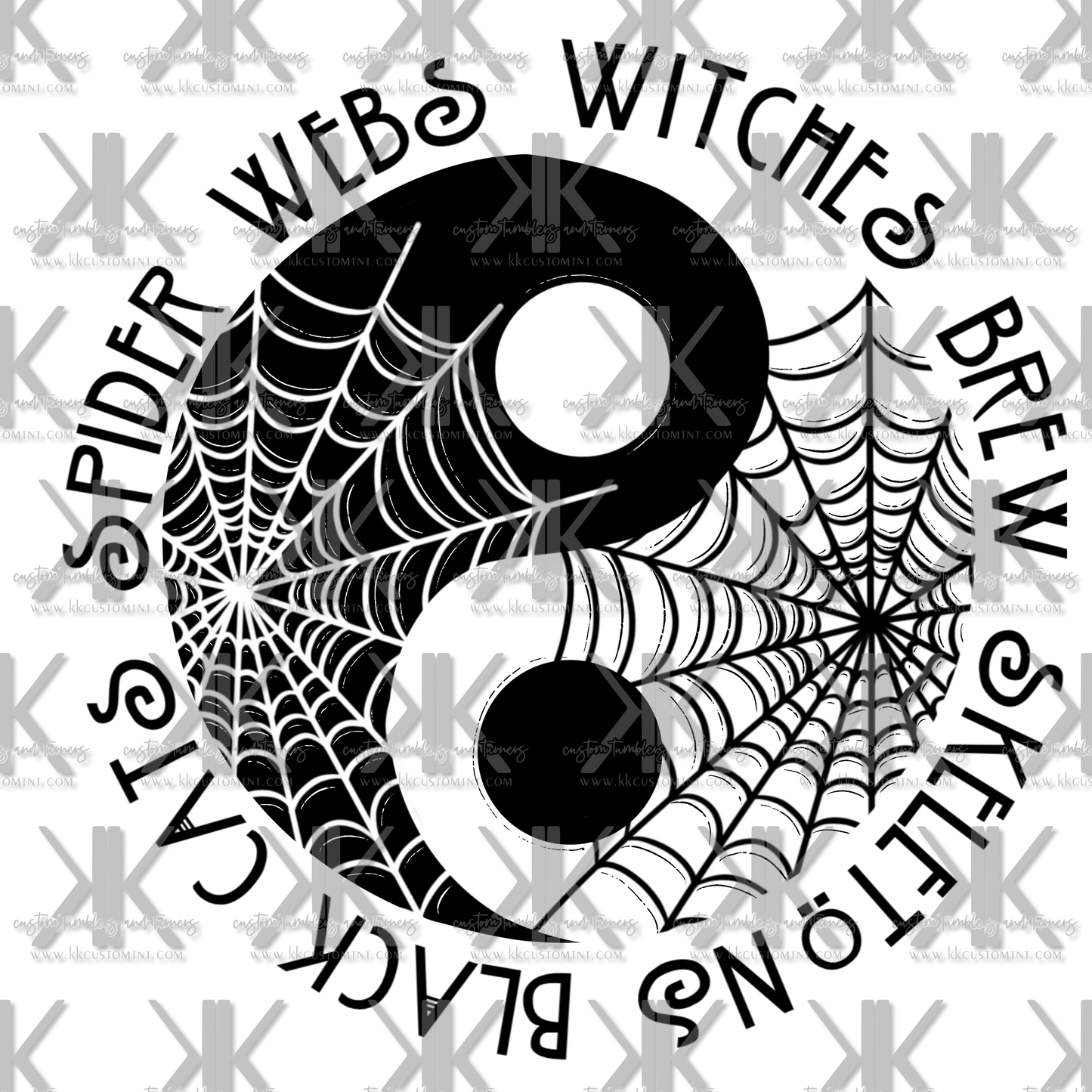 SPIDER WEB YING YANG  DTF