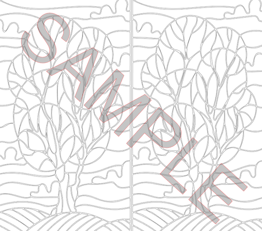 STAINED GLASS TREES SVG **Digital Download Only**