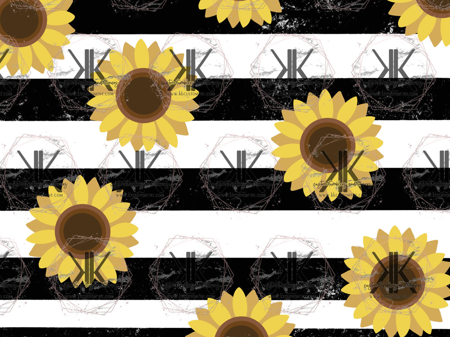 SUNFLOWERS N STRIPES WRAP **Digital Download Only**
