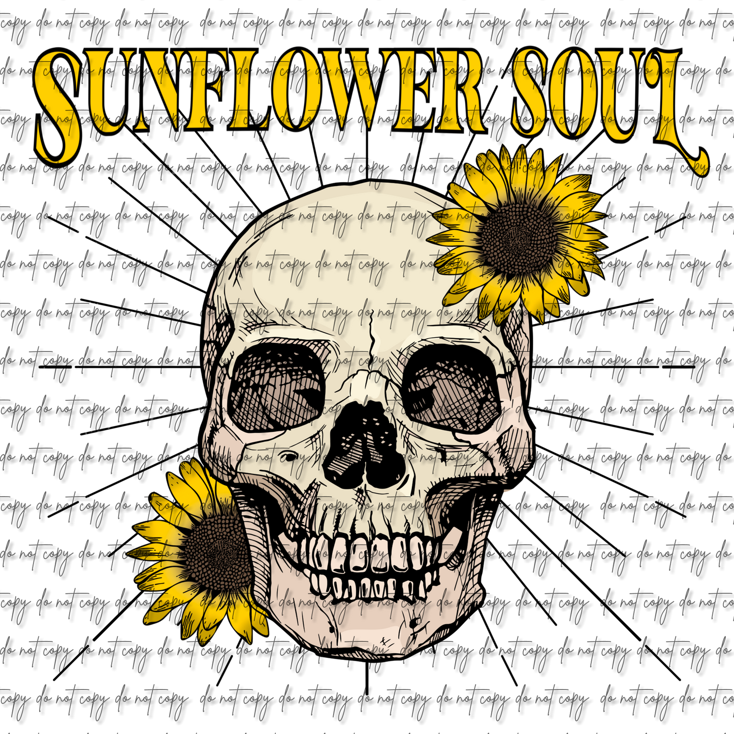 SUNFLOWER SOUL SKELLIE DTF (W/POCKET OPTION)