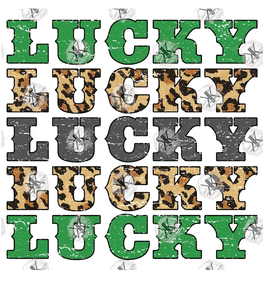 Leopard Lucky Stacked PRINT ONLY