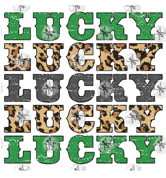 Leopard Lucky Stacked PRINT ONLY