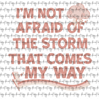 IM NOT AFRAID OF THE STORM THAT COMES MY WAY DTF (W/POCKET OPTION)