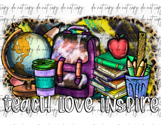 BOOKS TEACH LOVE INSPIRE DTF