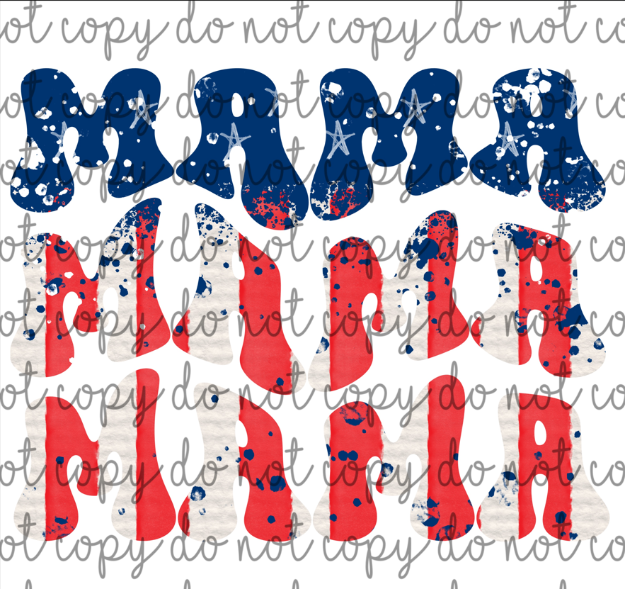 USA RETRO MAMA STACKED PNG *Digital Download Only**