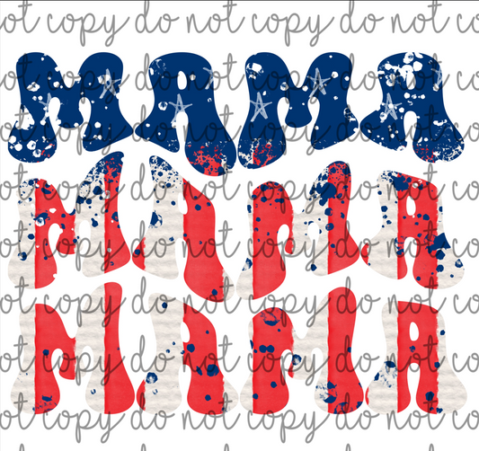 USA RETRO MAMA STACKED PNG *Digital Download Only**