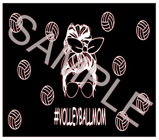 MESSY BUN VOLLEY BALL MOM SVG **Digital Download Only**
