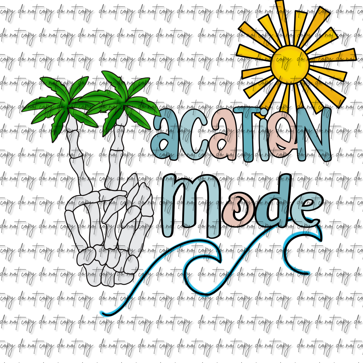 VACATION MODE UV DTF DECAL