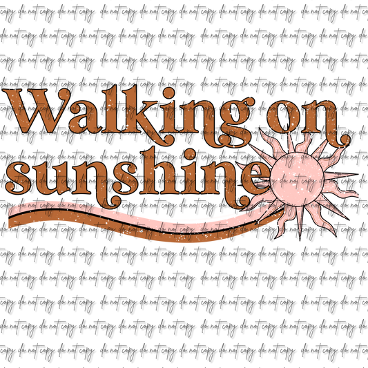 WALKING ON SUNSHINE UV DTF DECAL