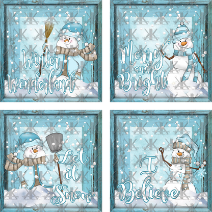 SNOWMEN - PRINT ONLY front & back