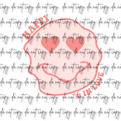 HAPPY IN LOVE SMILEY DTF (WITH POCKET OPTION)