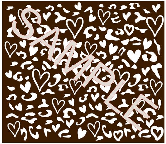 Leopard hearts  SVG **Digital Download Only**