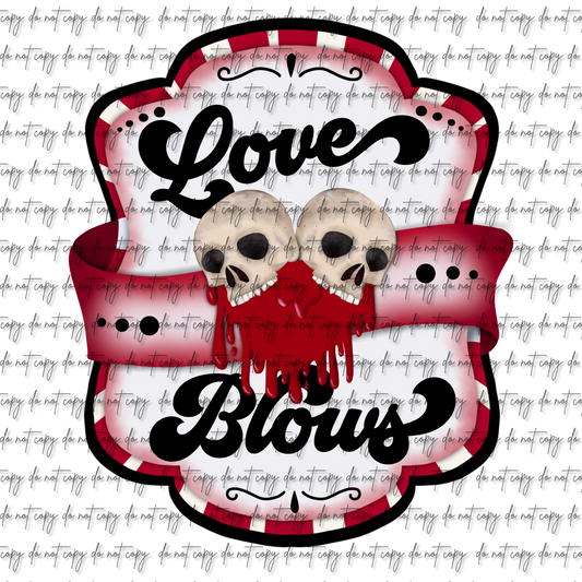 LOVE BLOWS LABEL DTF